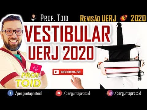 Thumbnail da aula: 📷 Revisão UERJ 2020 | Vestibular UERJ | Pergunta pro Toid (Biologia) 📷