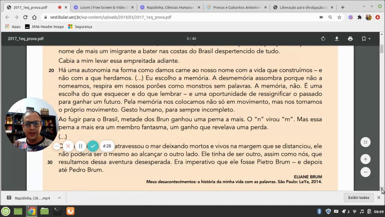 Thumbnail: Rapidinha, Linguagens e suas tecnologias, Uerj 2017
