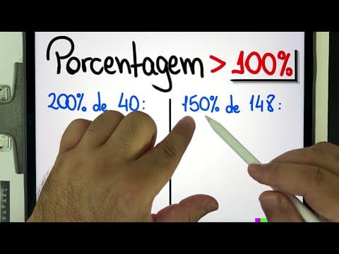 Thumbnail da aula: 🔥 Existe PORCENTAGEM maior que 100% na Matemática? Dá para calcular mais que 100% de alguma coisa?