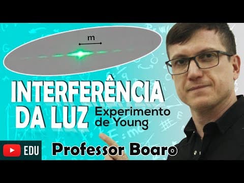Thumbnail da aula: INTERFERÊNCIA DA LUZ e EXPERIMENTO DE YOUNG - ONDULATÓRIA AULA 8   Professor Boaro
