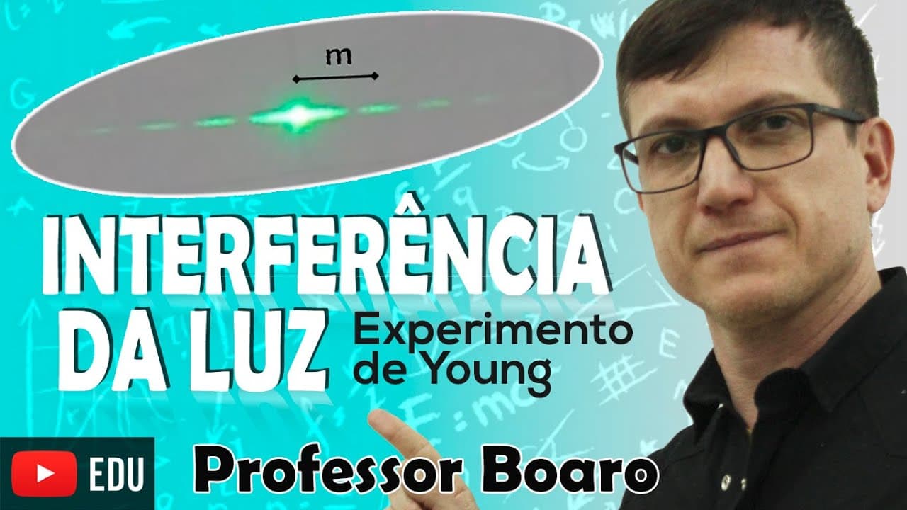 Thumbnail: INTERFERÊNCIA DA LUZ e EXPERIMENTO DE YOUNG - ONDULATÓRIA AULA 8   Professor Boaro