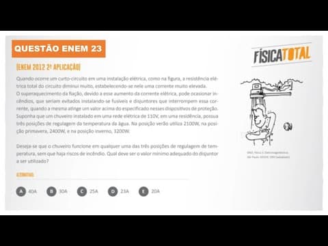 Thumbnail da aula: Lista 03 EXEMPLO 23 Disjuntor | Limitador de Corrente Elétrica