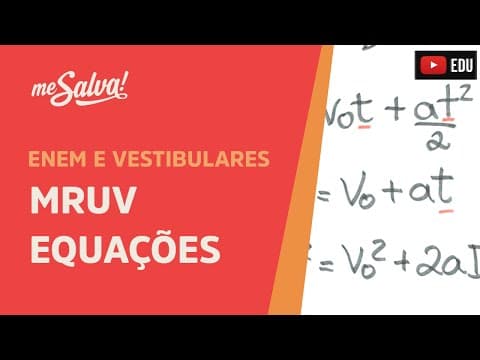 Thumbnail da aula: Me Salva! CIN14 - MRUV (Equações)