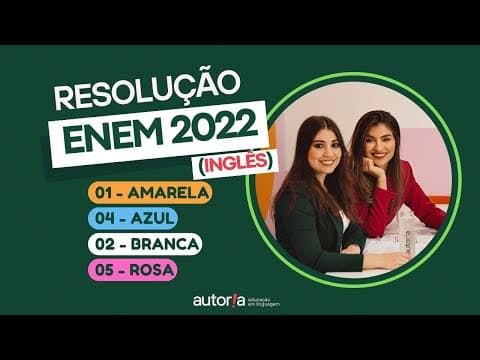 Thumbnail da aula: Enem 2022 - Autoria Linguagem - Questão 01 | Linguagens, prova amarela