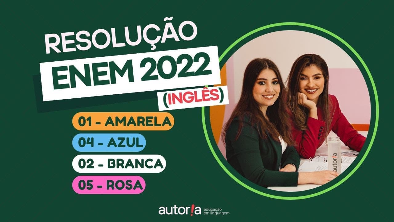 Thumbnail: Enem 2022 - Autoria Linguagem - Questão 01 | Linguagens, prova amarela