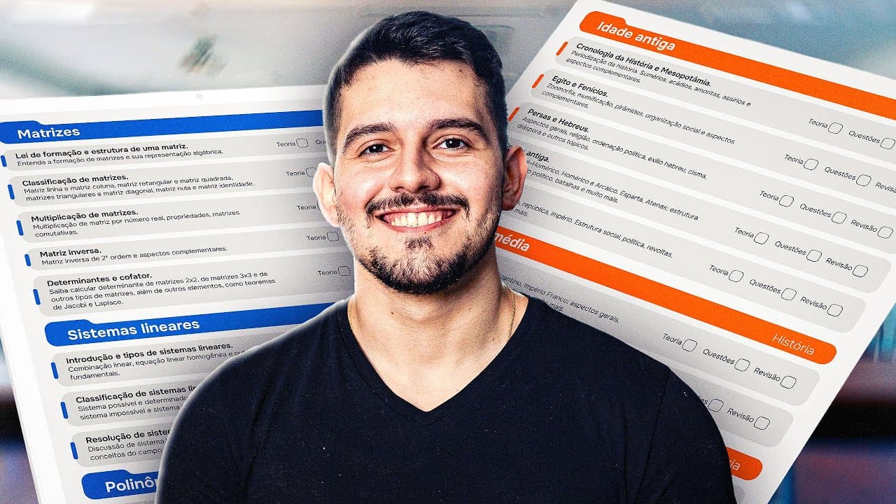 Thumbnail: CRONOGRAMA ENEM 2026: TUDO O QUE VOCÊ PRECISA ESTUDAR