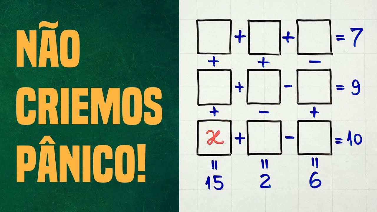 Thumbnail: Matriz 3×3: quanto vale o x? | Desafio matemático!