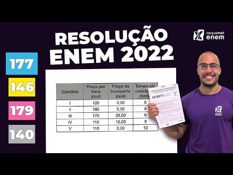 Thumbnail da aula: 🔘Questão 177 - Caderno Azul | Razão e Proporção | MATEMÁTICA ENEM 2022