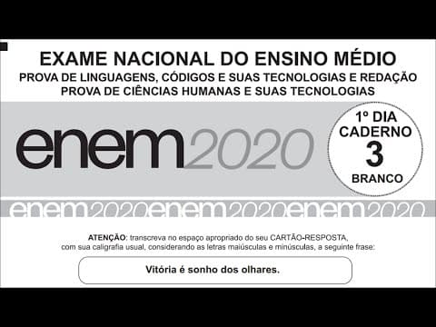 Thumbnail da aula: Questão 32 ENEM 2020 1ª aplicação: A realidade virtual é uma tecnologia de informação que...