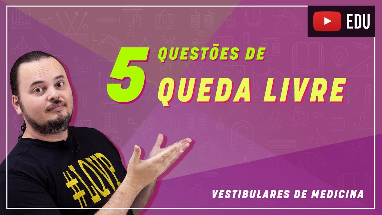 Thumbnail: MUV | movimento variado | queda livre no vácuo | Questões resolvidas | MED 007