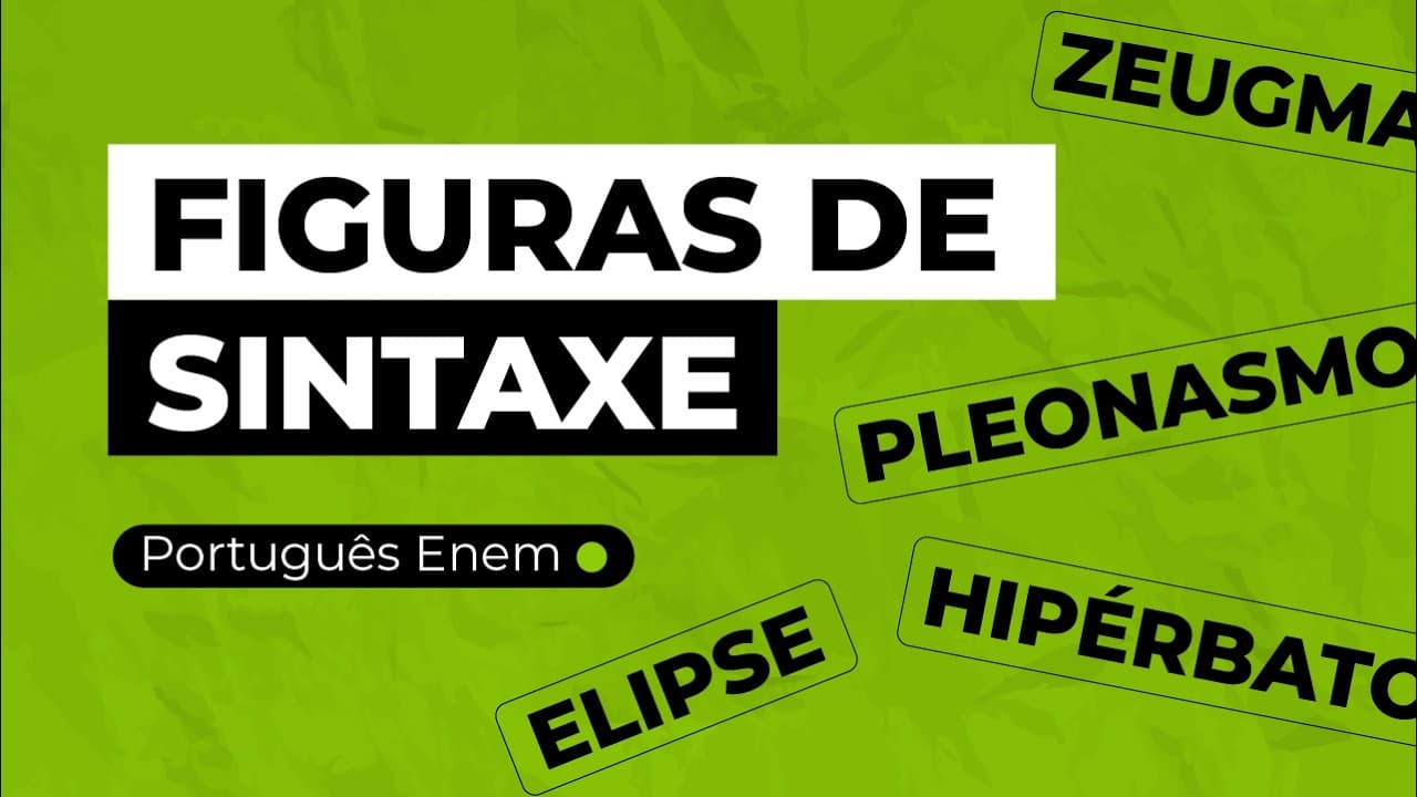 Thumbnail: FIGURAS DE SINTAXE: inversão, elipse e mais | Português para Enem | Fernanda Souza