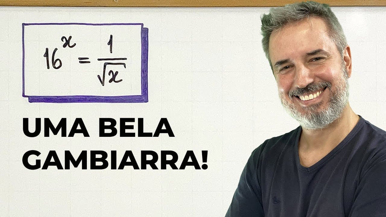 Thumbnail: GAMBIARRA resolve equação com X na base e no expoente! 😮 [Horizontal]