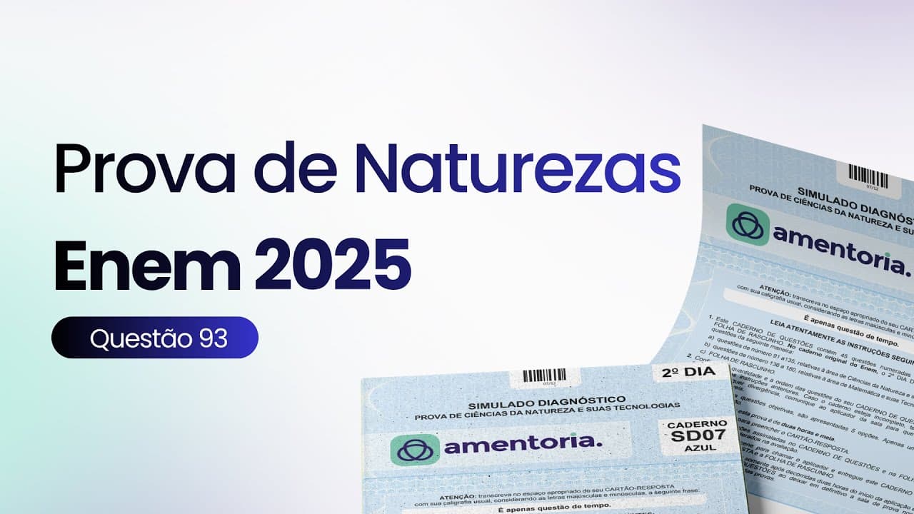 Thumbnail: Questão 93 (Biologia) | prova azul ENEM 2025 | Os funcionários de um zoológico observaram um aumento