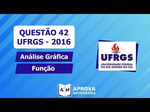 Thumbnail da aula: Questão 42 - UFRGS 2016: Função - Análise Gráfica