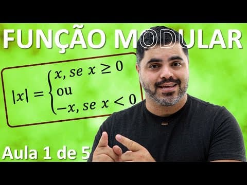 Thumbnail da aula: 🟢 FUNÇÃO MODULAR: Módulo de Um Número Real (Definição Geométrica e Algébrica) | Aula 1 de 5