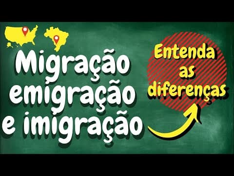 Thumbnail da aula: Entenda as DIFERENÇAS entre migração, emigração e imigração