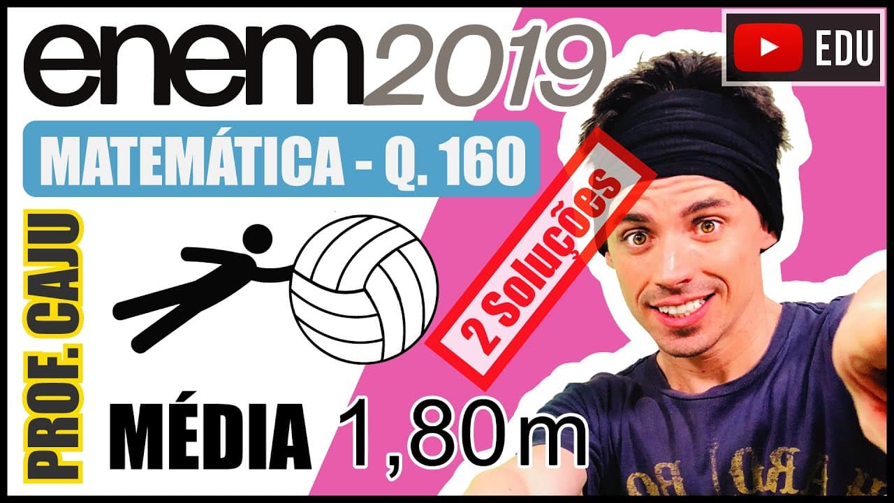 Thumbnail: [ENEM 2019] 160 📘 MÉDIA ARITMÉTICA O preparador físico de um time de basquete dispõe de um plantel