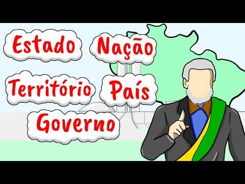 Thumbnail da aula: Conceito de Estado, Nação, Território, Governo e País - Entenda AGORA!