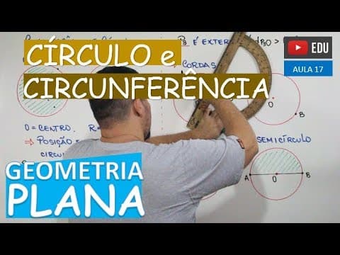 Thumbnail da aula: ⭕ Círculo e Circunferência (Parte 1) - GEOMETRIA PLANA (Aula 17)