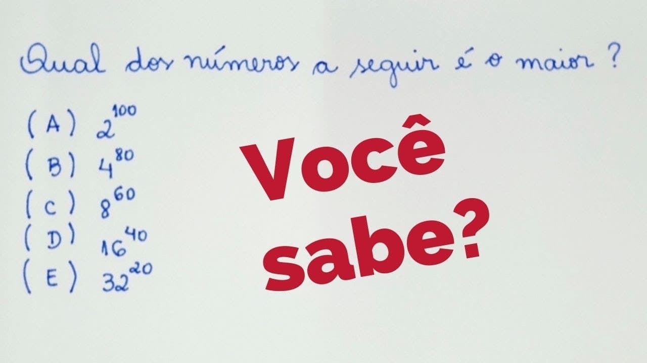 Thumbnail: 🤯 Qual dos Números é o Maior?  Você Sabe? Professora Angela Matemática