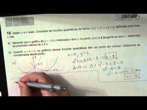 Thumbnail da aula: Funções Quadráticas - UNICAMP 2014