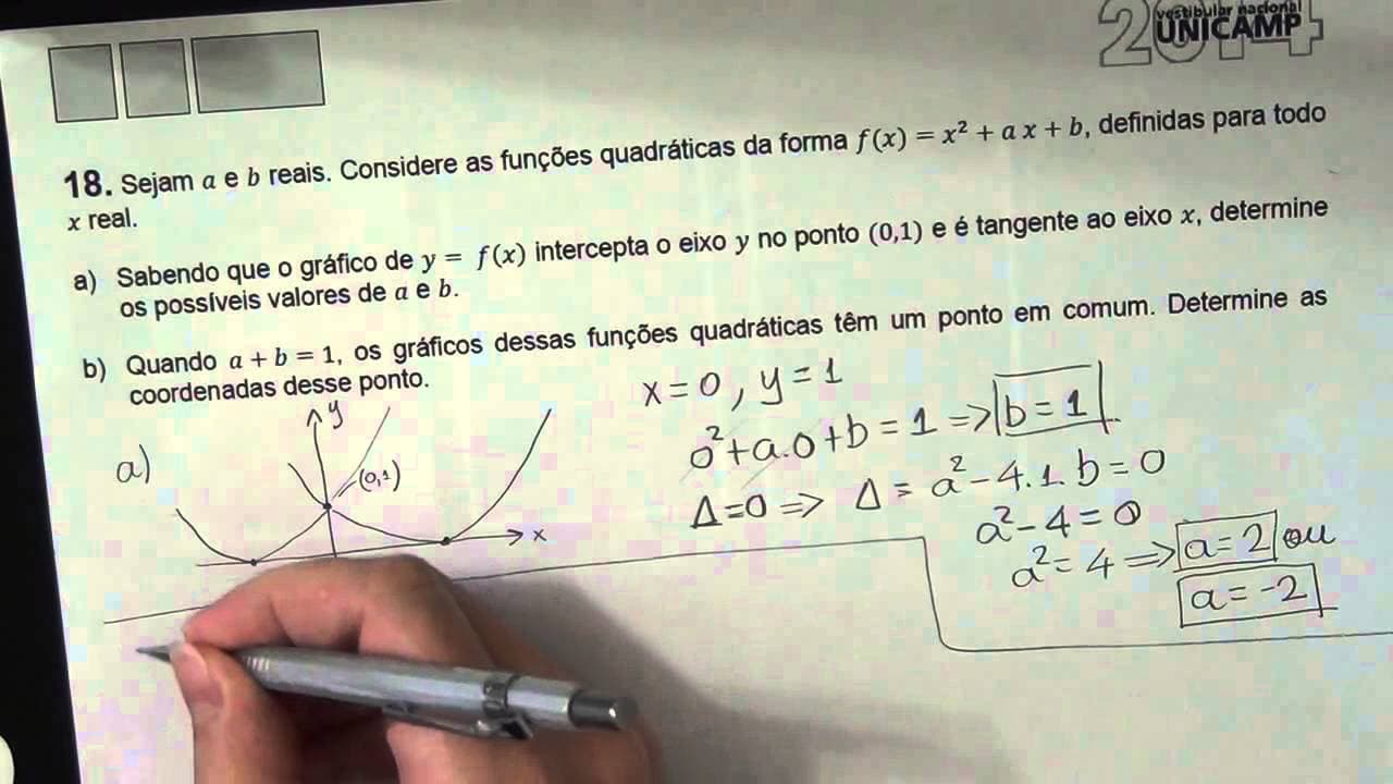 Thumbnail: Funções Quadráticas - UNICAMP 2014