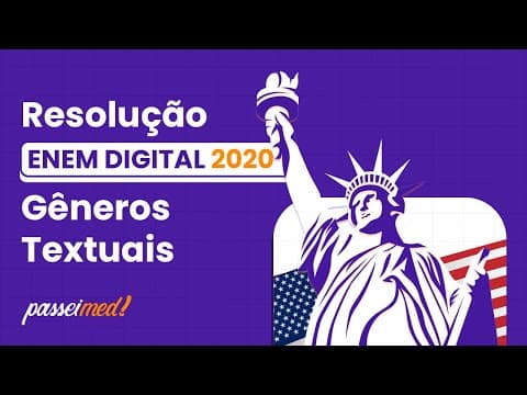 Thumbnail da aula: ENEM DIGITAL 2020 - Gêneros Textuais | A observação dos elementos verbais e visuais do anúncio...