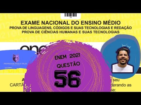 Thumbnail da aula: Resolução Enem 2021 - Humanas Questão 56