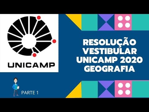 Thumbnail da aula: #GEOGRAFIA - RESOLUÇÃO COMENTADA #UNICAMP 2020 - parte 1