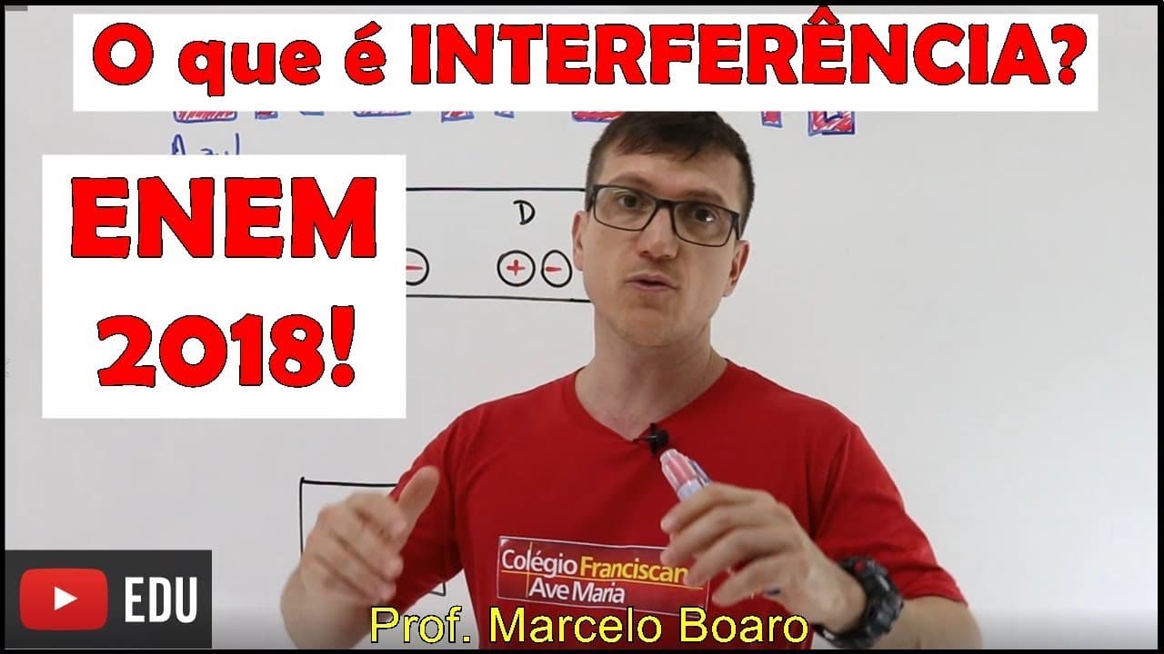 Thumbnail: O que é INTERFERÊNCIA?  ENEM 2018 FÍSICA ONDULATÓRIA   QUESTÃO 120 Prova Azul   Vídeo Aula nº 10