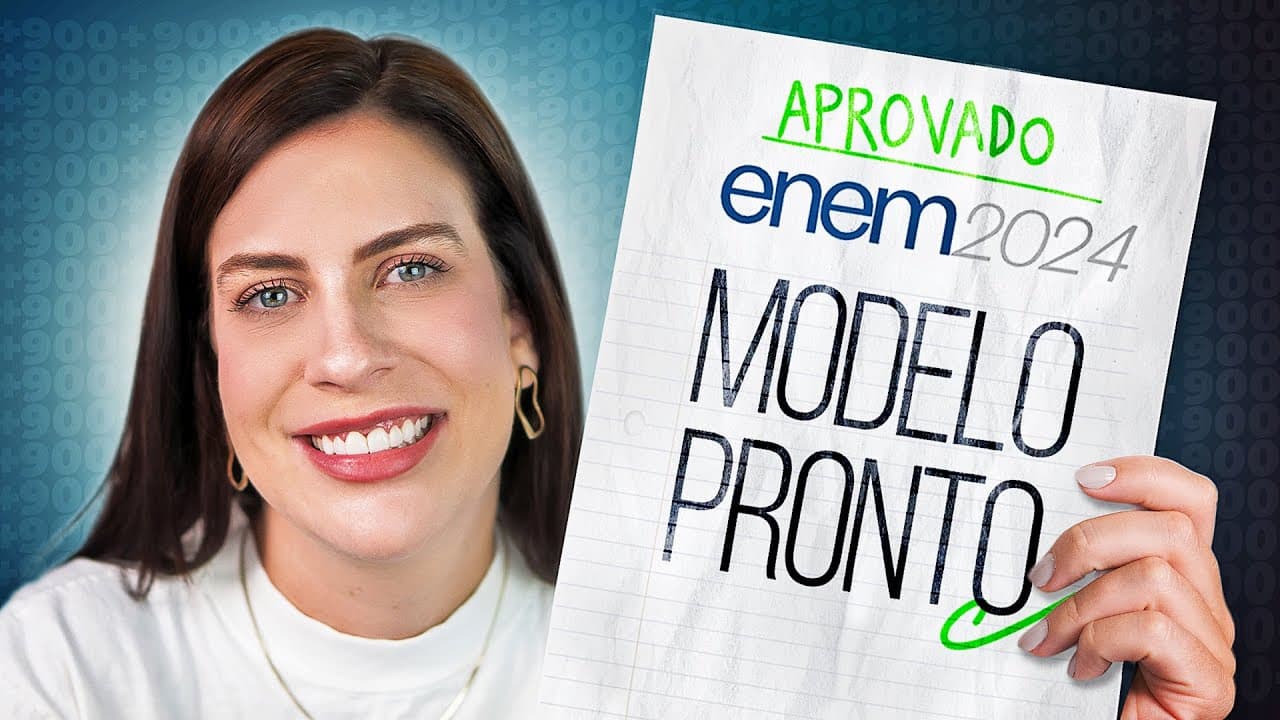 Thumbnail: MELHOR MODELO de REDAÇÃO para o ENEM 2024