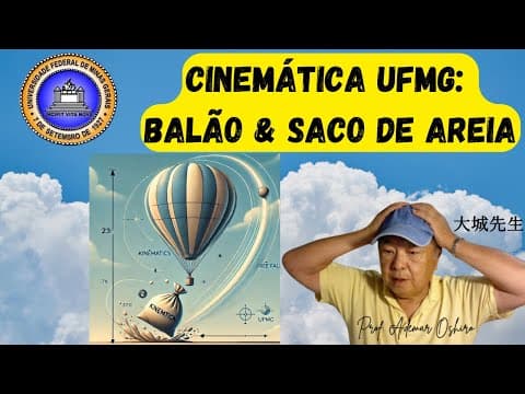 Thumbnail da aula: UFMG Cinemática: o que acontece com o saco de areia desprendendo do balão? @ProfAdetiam