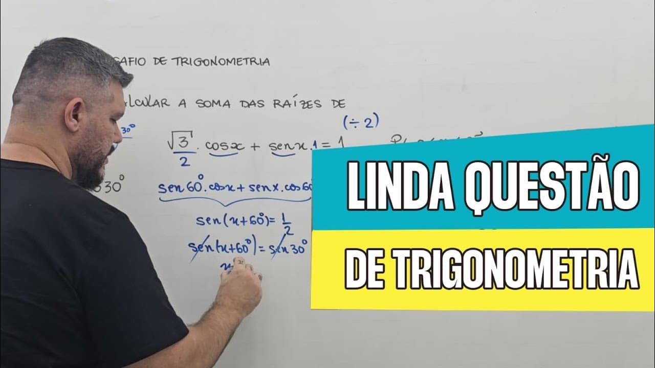 Thumbnail: Olha que questão bonitinha de Trigonometria!