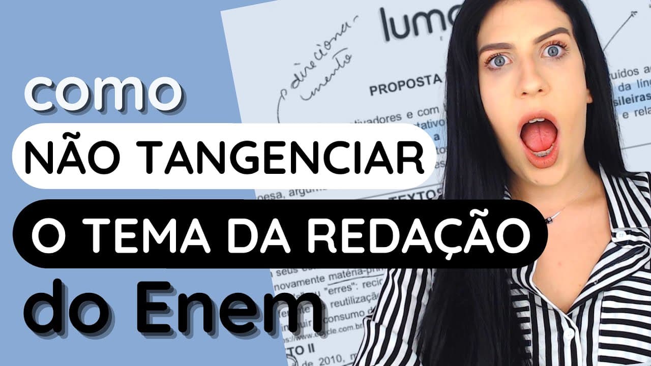 Thumbnail: Como NÃO tangenciar o tema da redação do Enem