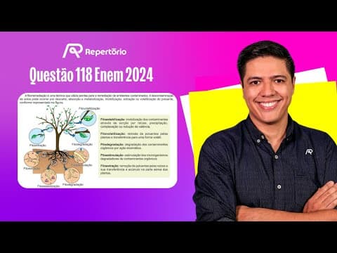 Thumbnail da aula: [ENEM 2024] Questão 118: A fitorremediação é uma técnica que utiliza plantas...