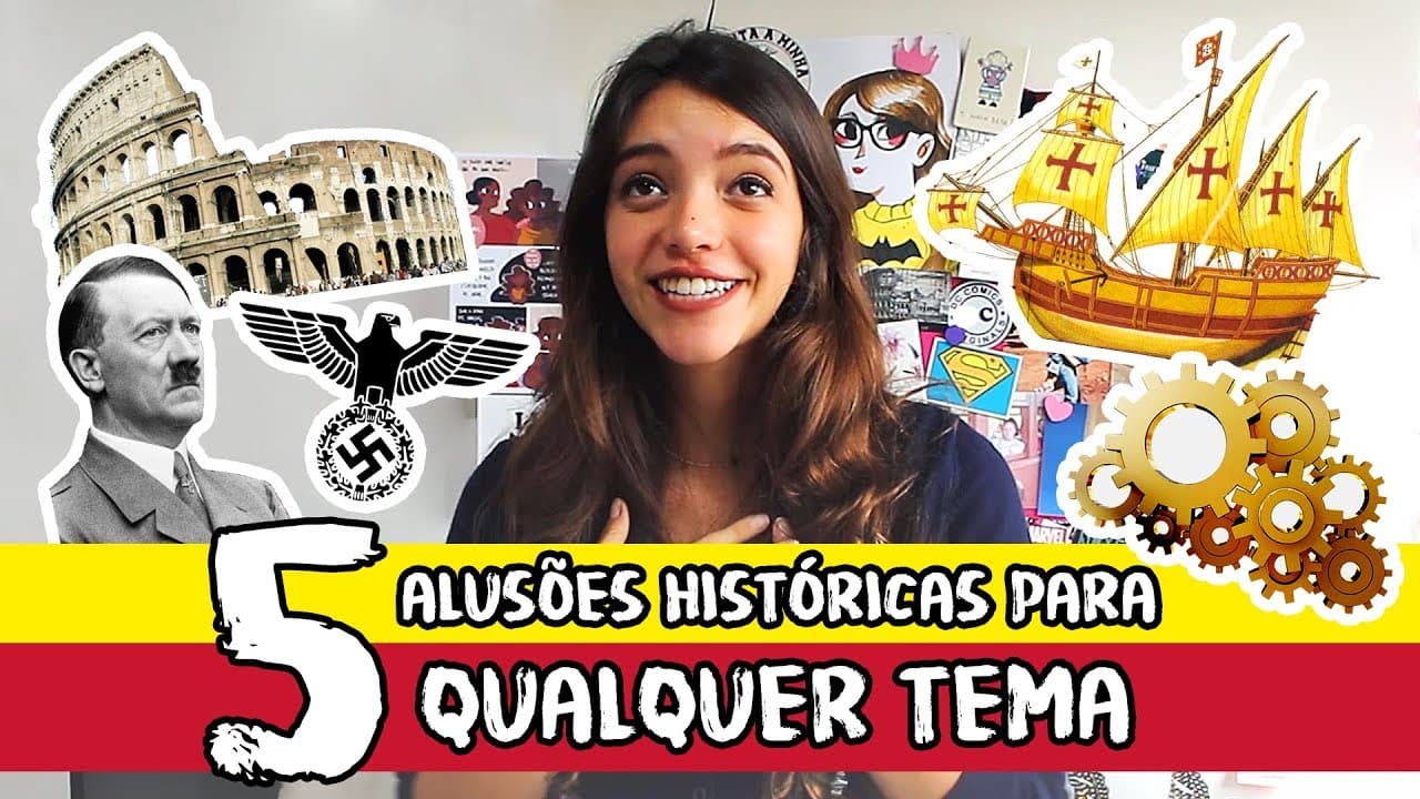 Thumbnail: ALUSÕES HISTÓRICAS PARA TODOS OS TEMAS DE REDAÇÃO! - Débora Aladim