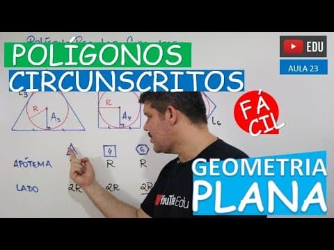 Thumbnail da aula: ⭕ Polígonos Regulares (Parte 3) Circunscritos (apótema e lado) - GEOMETRIA PLANA (Aula 23)