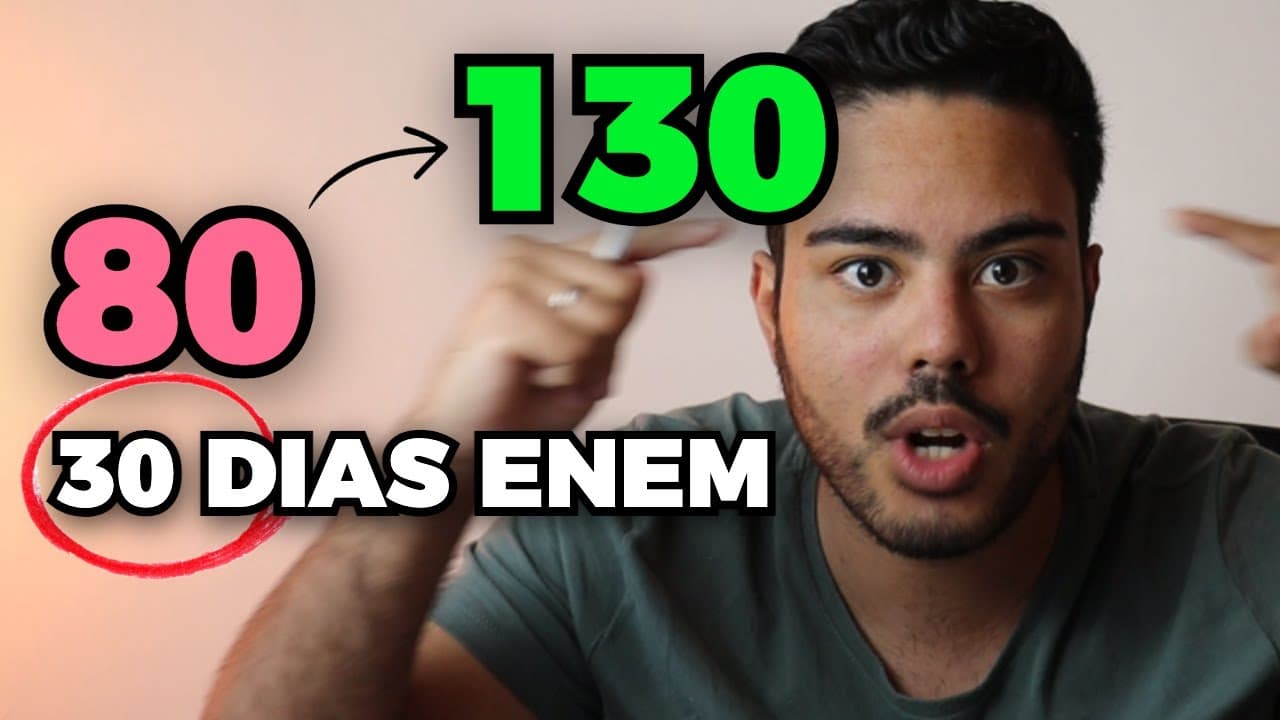 Thumbnail: +10 Acertos por Semana até o ENEM | Método 30 Dias