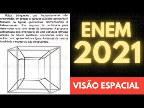 Thumbnail da aula: ENEM 2021 - Matemática - Questão - Muitos brinquedos que frequentemente são encontr - Visão espacial