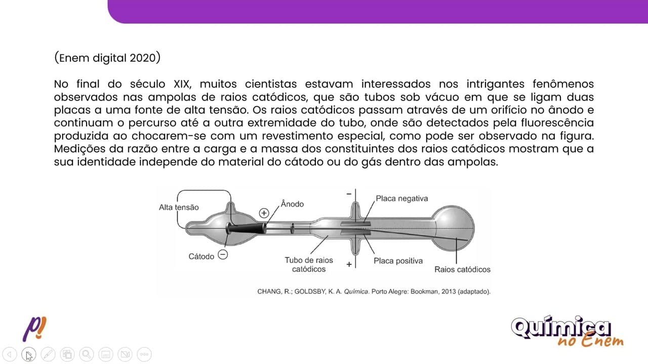 Thumbnail: ENEM DIGITAL 2020 - ATOMÍSTICA E TABELA PERIÓDICA | No final do século XIX, muitos cientistas...