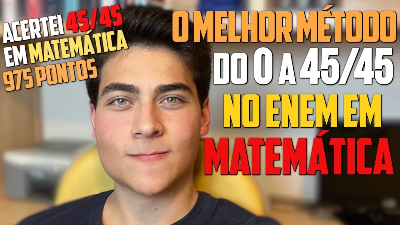 Thumbnail: Como ESTUDAR do ZERO para GABARITAR MATEMÁTICA no Enem