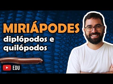 Thumbnail da aula: Miriápodes (Artrópodes: Parte 5) - Aula 24 - Módulo VI: Zoologia | Prof. Guilherme