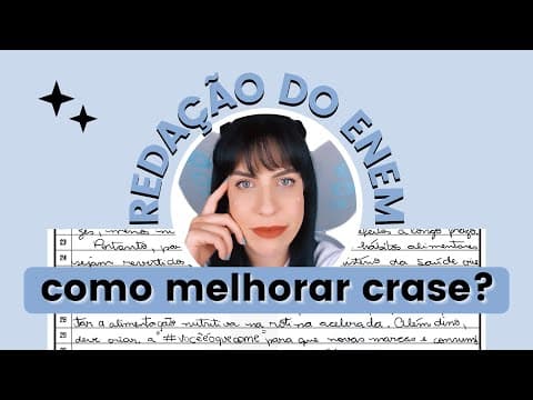 Thumbnail da aula: Como estudar crase para a redação do Enem