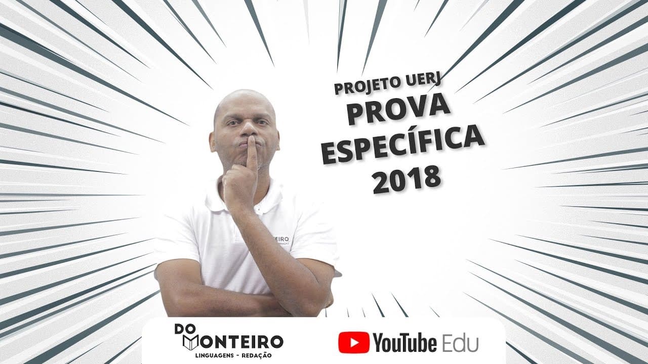 Thumbnail: Correção da prova específica UERJ 2018 | Projeto UERJ #11