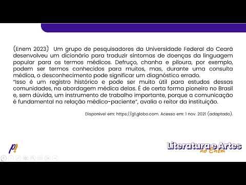 Thumbnail da aula: ENEM 2023 - Teoria Literária | Um grupo de pesquisadores da Universidade Federal do Ceará...