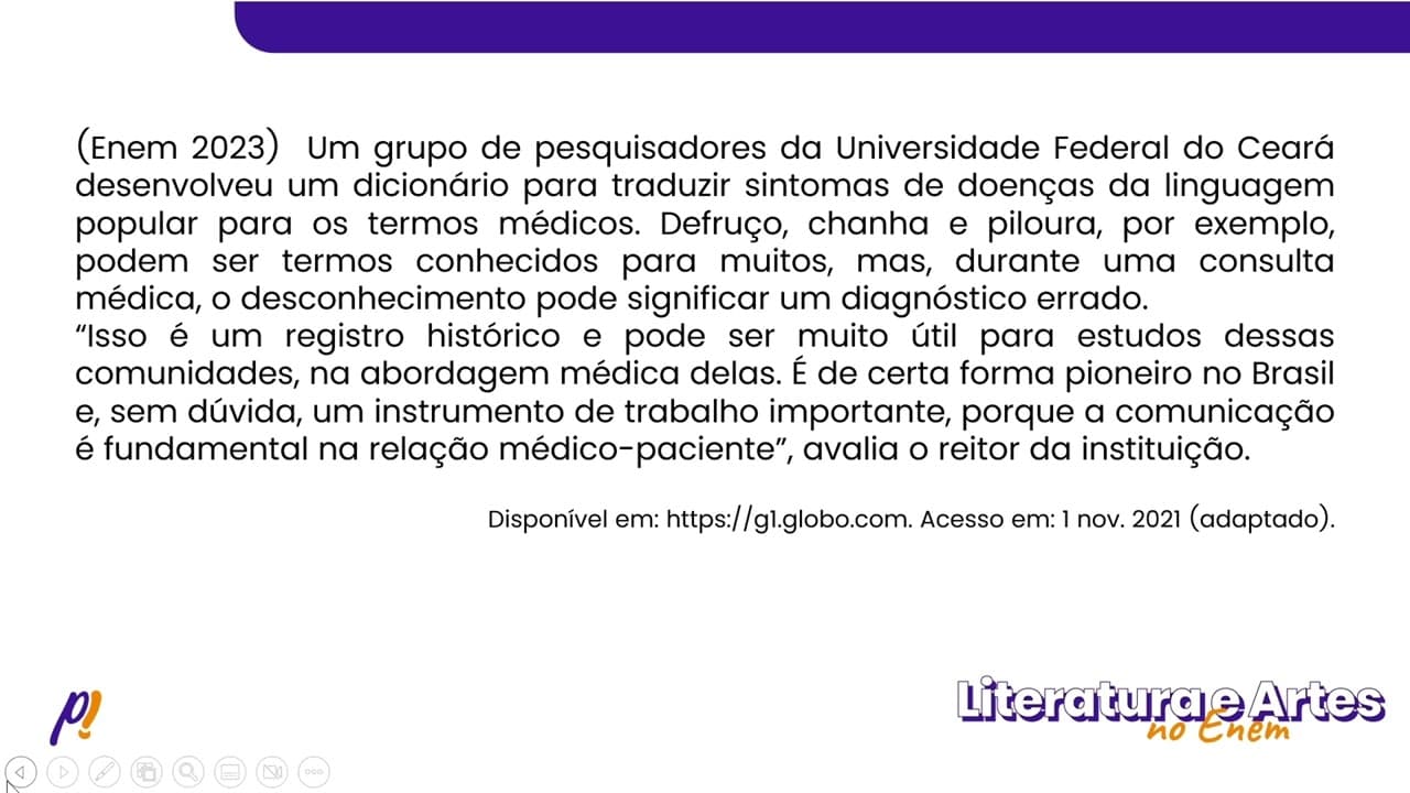 Thumbnail: ENEM 2023 - Teoria Literária | Um grupo de pesquisadores da Universidade Federal do Ceará...