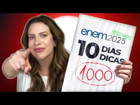 Thumbnail da aula: Faltam 10 dias! Últimas dicas de Redação para o Enem 2025