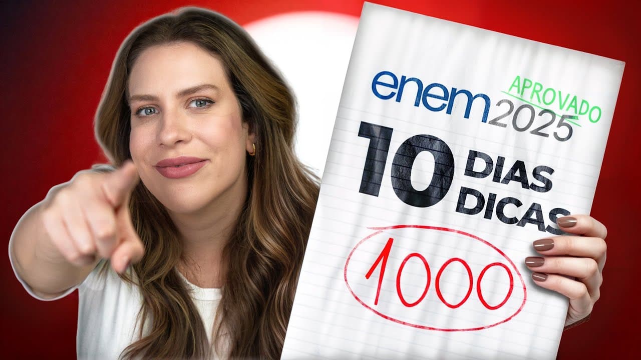 Thumbnail: Faltam 10 dias! Últimas dicas de Redação para o Enem 2025