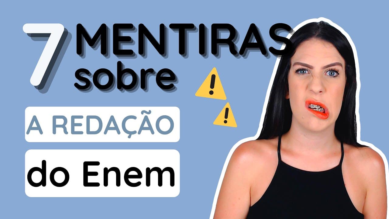 Thumbnail: 7 mentiras que te contaram sobre redação | especial Dia da Mentira