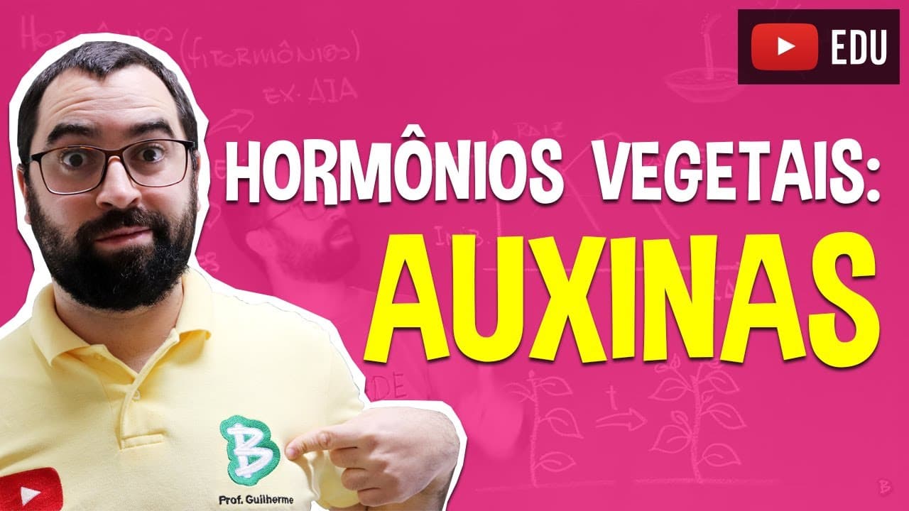 Thumbnail: Auxinas (Hormônios Vegetais) - Fisiologia Vegetal - Aula 27: Botânica (Prof. Guilherme)